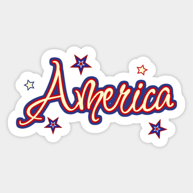 Patriotic America  Graphic Sticker by AlondraHanley